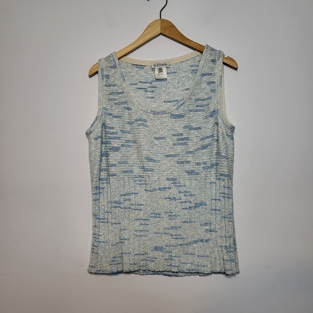 ST JOHN SPORT Sleeveless Scoop Neck Wool Sweater Size L